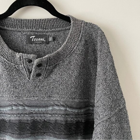 VINTAGE tosani textured knit oversized sweater XL - Picture 4 of 8